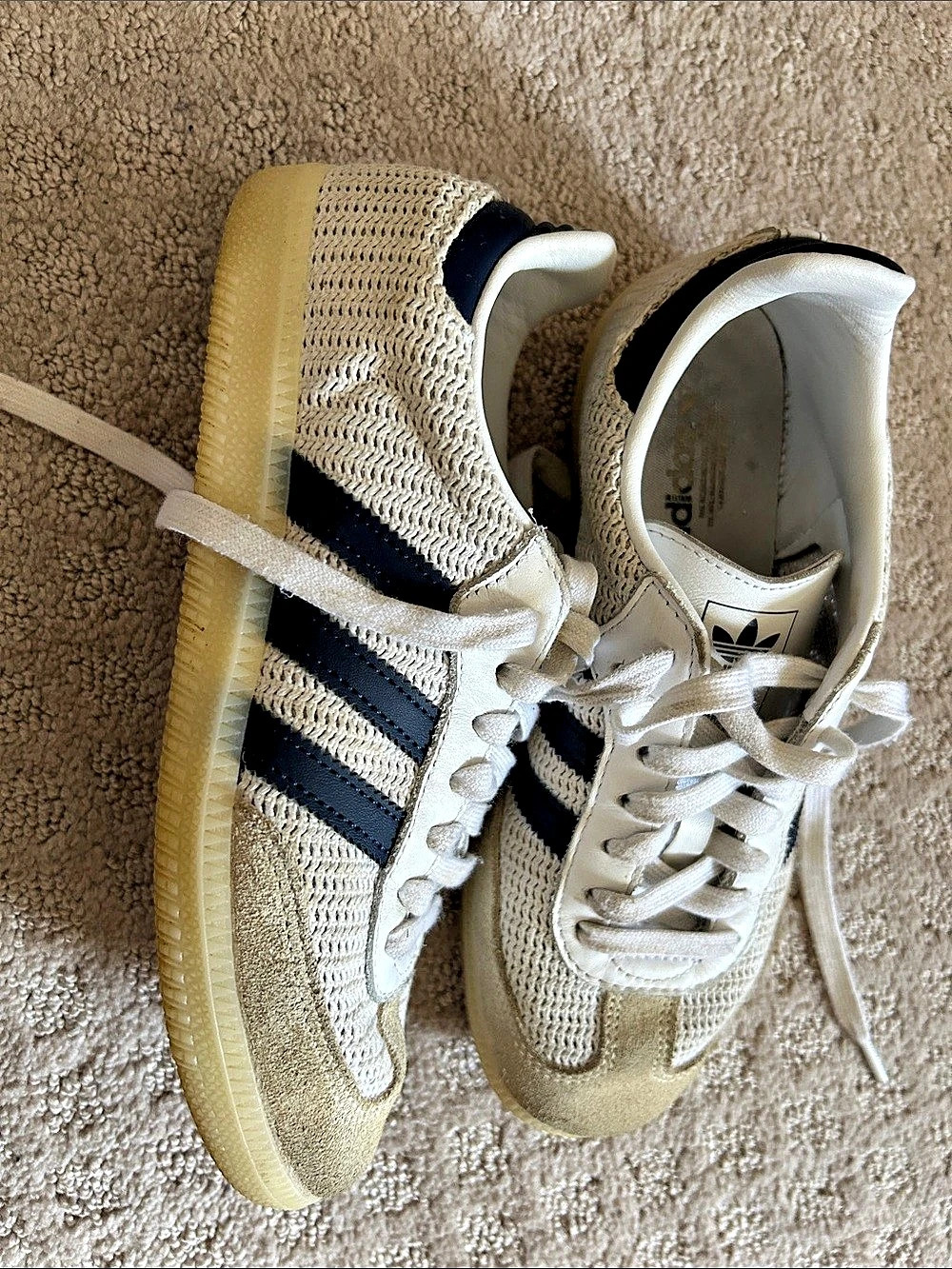 adidas Samba OG Crochet Sneakers White/ Indigo / cream